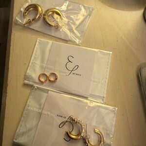 Maya Gold and Rose Gold Hoop Earrings Set